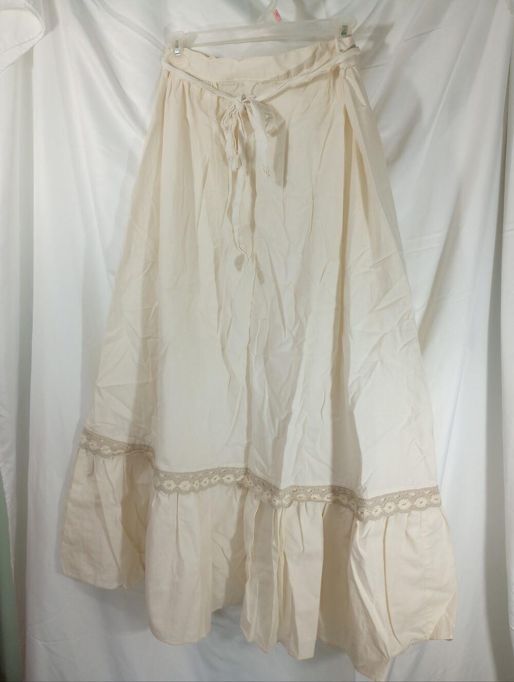 Vintage Gunnie Sax Jessica's Gunnies Maxi Skirt Beige Size 13 Damaged